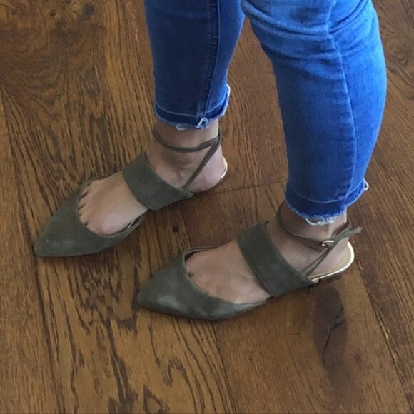 Banana Republic Suede Wrap Around Flats - Picture 3 of 9